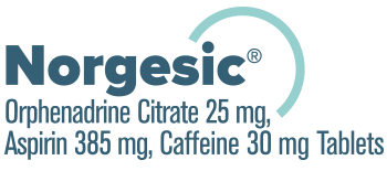 Norgesic - Orphenadrine Citrate 50mg, Aspirin 770mg, Caffeine 60mg
